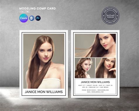 comcard意思|Model comp card – Fashion .